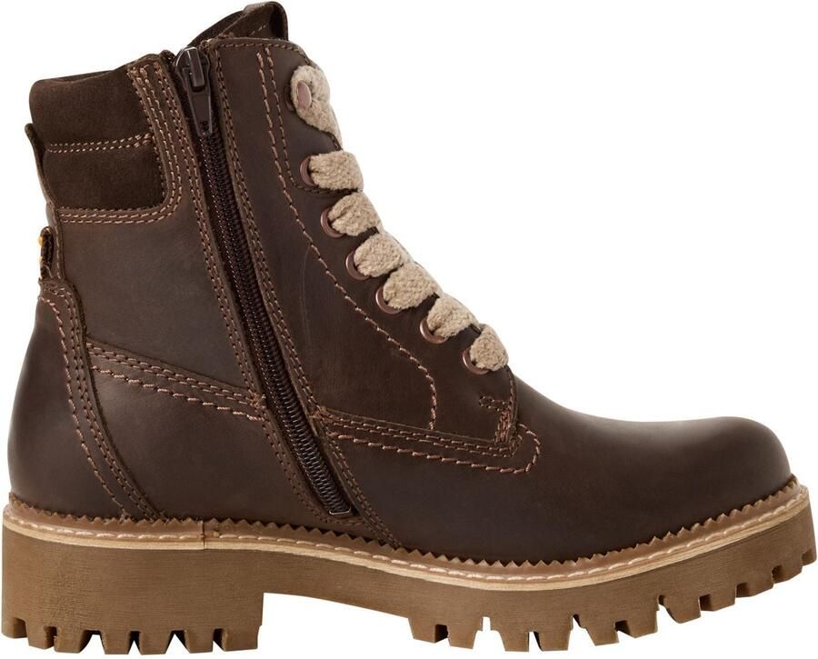 Tamaris Winterlaarzen veterboots outdoorschoen met primaloft-uitvoering