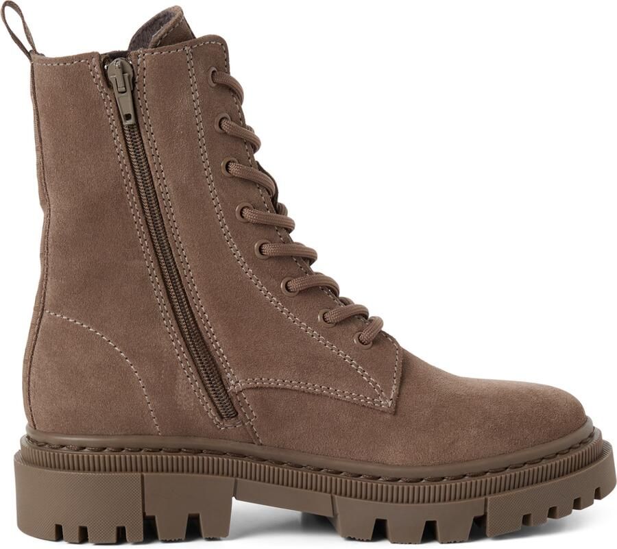 Tamaris dameslaarzen leren enkellaarzen 1-25276-41-341 dames beige
