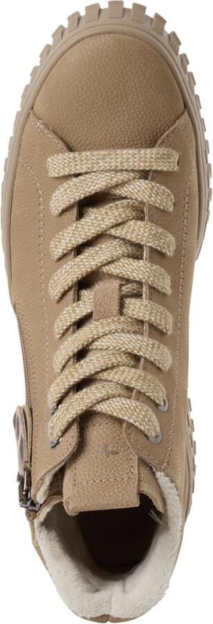 Tamaris damesleren enkellaarsjes 1-25201-47-400 Lace Boot beige - Foto 3