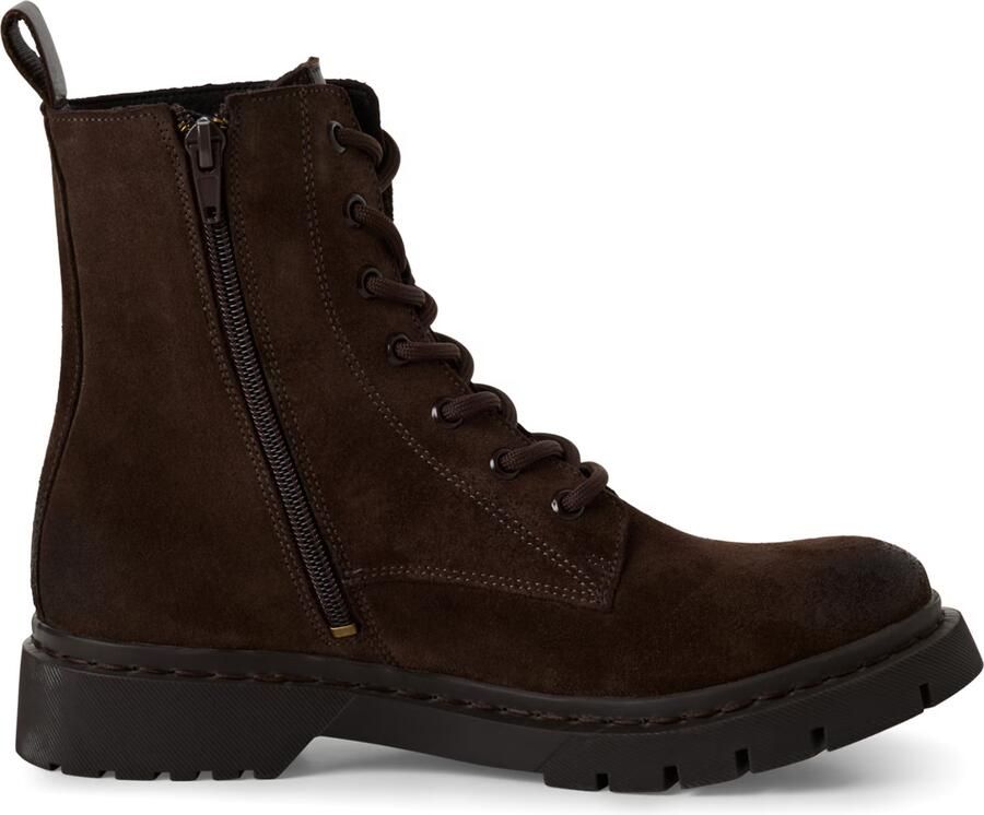 Tamaris Veterlaarsjes blokhak veterschoenen herfstschoen met siernaden - Foto 3