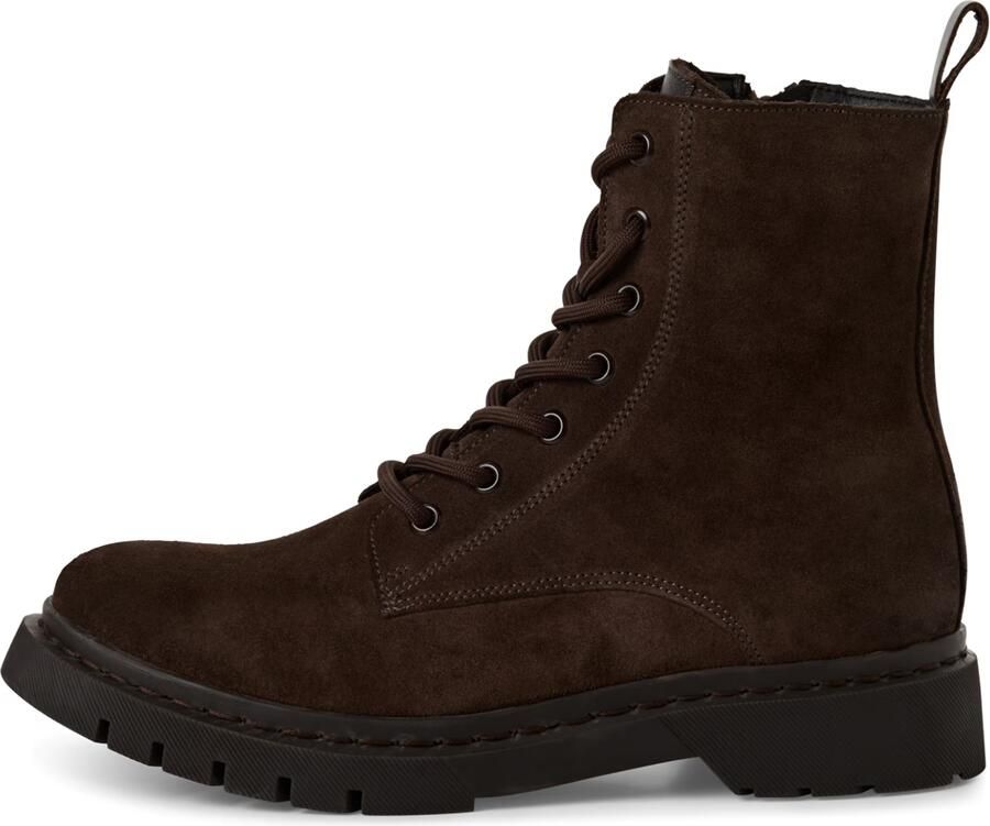 Tamaris Veterlaarsjes blokhak veterschoenen herfstschoen met siernaden - Foto 4