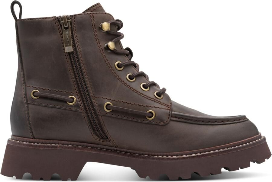 Tamaris leren enkellaarsjes voor dames 1-25241-47-304 Bruin