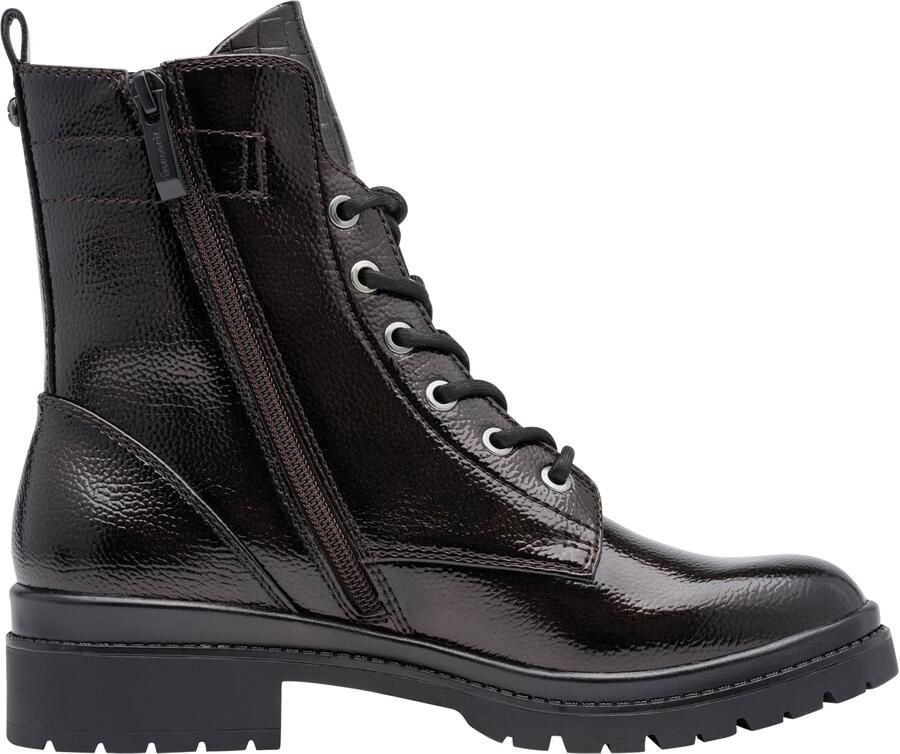 Tamaris Veterlaars met labeldetail en structuurpatroon