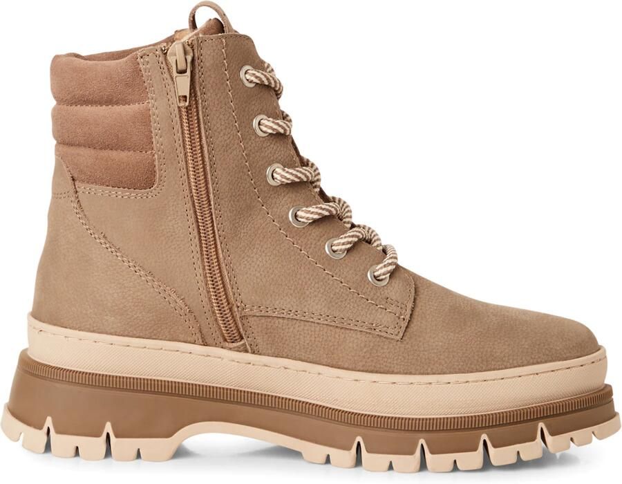 Tamaris dames lace-up leren enkellaars 1-25200-45-341 Laarzen Taupe - Foto 3