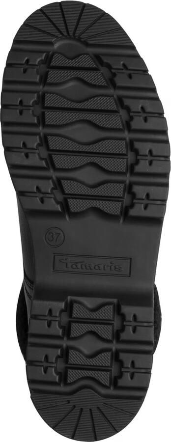Tamaris Winterlaarzen blokhak veterboots veterenkellaars met gepreegd logo - Foto 5