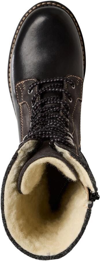 Tamaris dames leren enkellaars 1-26250-45 098 Laarzen M2625045 Zwart
