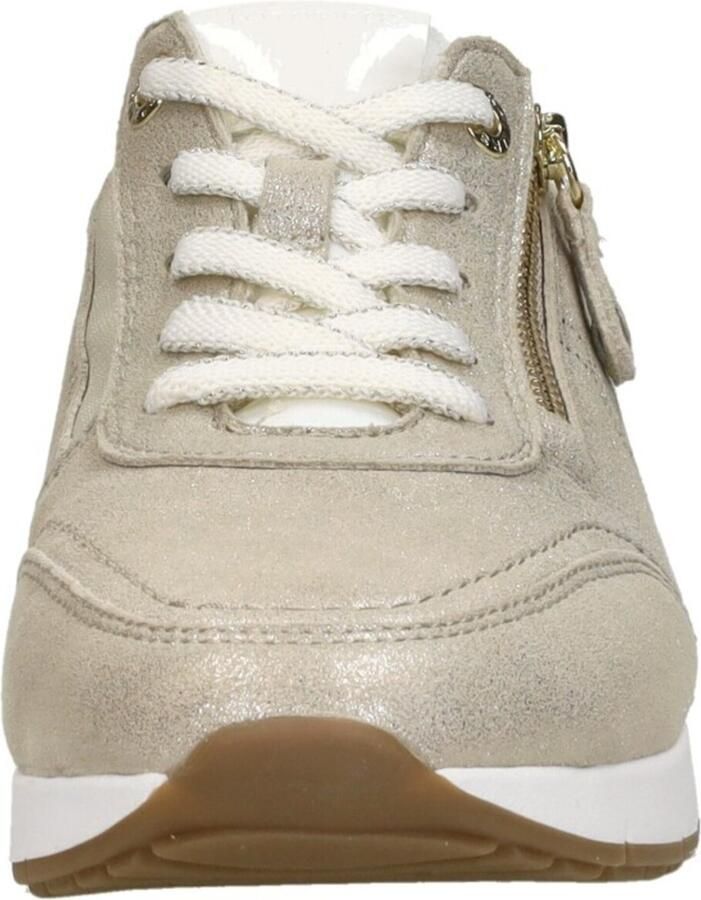 Tamaris Comfort leren dames sneakers beige Uitneembare zool - Foto 3
