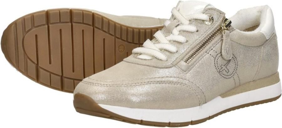 Tamaris Comfort leren dames sneakers beige Uitneembare zool - Foto 6