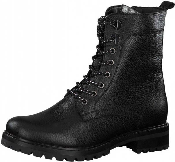 Tamaris Laarsjes Lage hakken , Zwart, Dames - Schoenen.nl