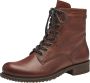Tamaris Veterlaarsjes blokhak veterschoenen business schoenen in glanzende metallic look - Thumbnail 4