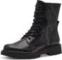 Tamaris Leopard Veterboots zwart Textiel - Thumbnail 6