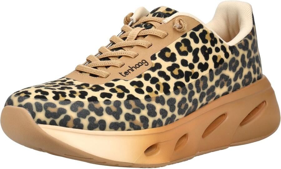 Tenhaag Sneakers laag beige bruin zwart