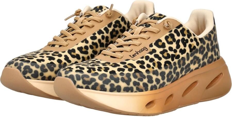 Tenhaag Sneakers laag beige bruin zwart - Foto 5