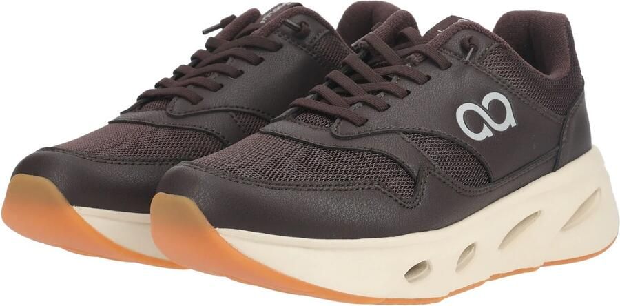 Tenhaag Sneakers laag chocoladebruin wit - Foto 5