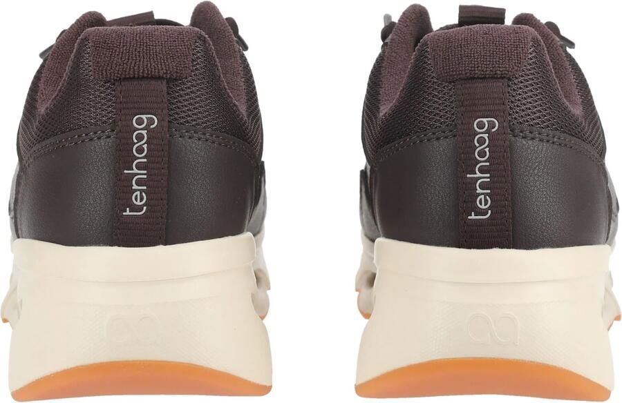 Tenhaag Sneakers laag chocoladebruin wit - Foto 3