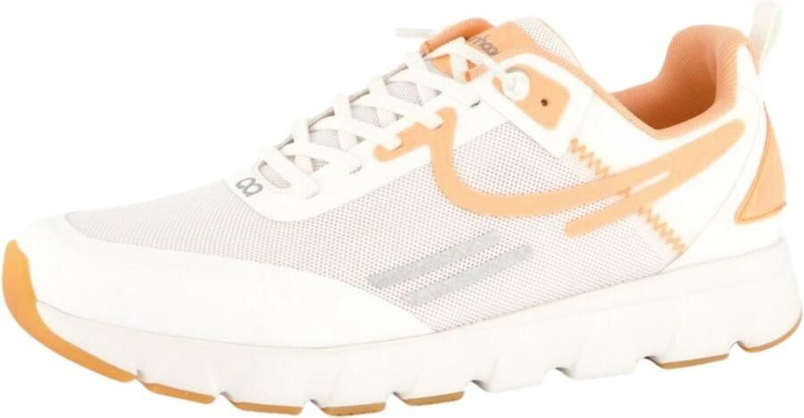 Tenhaag Sneakers laag lichtoranje wit
