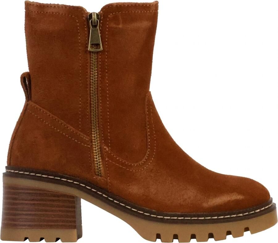 The Divine Factory Enkellaarsje 'Alénoa-Lederstiefeletten' taupe - Foto 4