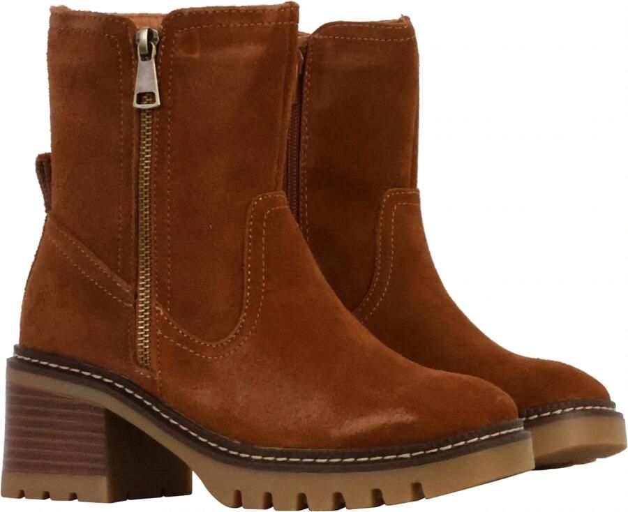 The Divine Factory Enkellaarsje 'Alénoa-Lederstiefeletten' taupe - Foto 5
