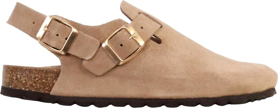 The Divine Factory Muiltjes 'Leder-Pantoletten Noga Boreal BS Edge' taupe - Foto 4
