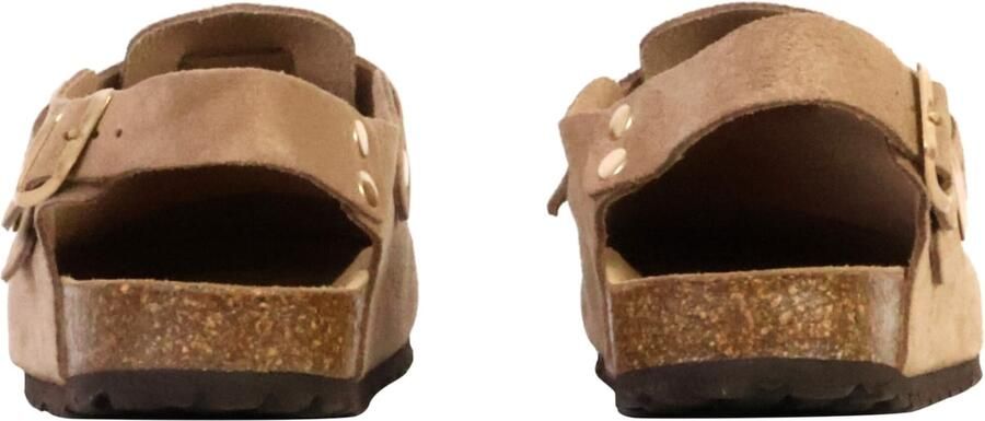 The Divine Factory Muiltjes 'Leder-Pantoletten Noga Boreal BS Edge' taupe - Foto 5