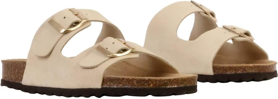 The Divine Factory Muiltjes 'Leder-Pantoletten Noga Sierra Edge' beige - Foto 3