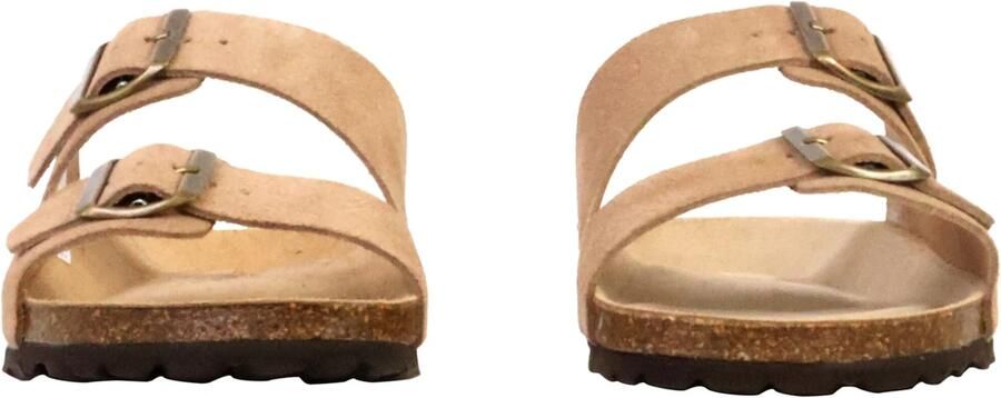 The Divine Factory Muiltjes 'Noga Mistral Edge Leder-Pantoletten' beige - Foto 5