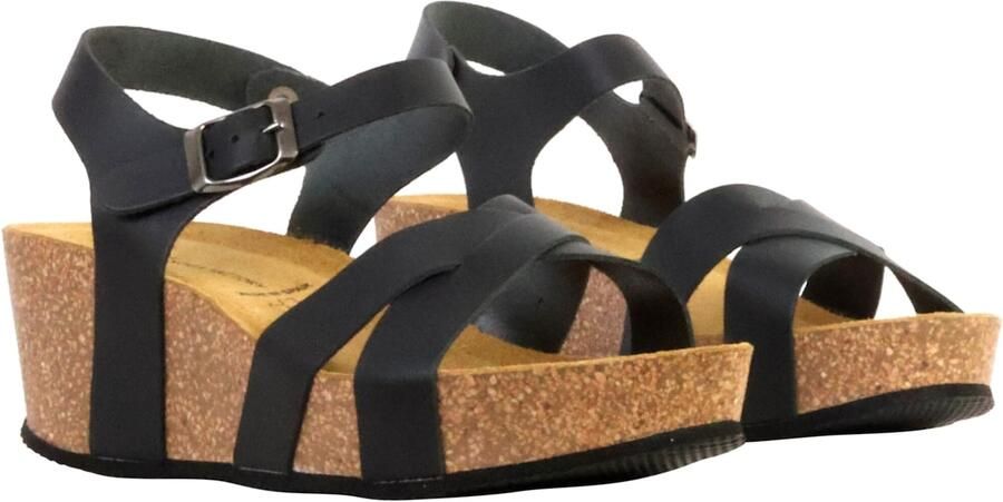 The Divine Factory Sandaal 'Noga Ety Edge Leder-Sandalen mit Keilabsatz' zwart - Foto 6