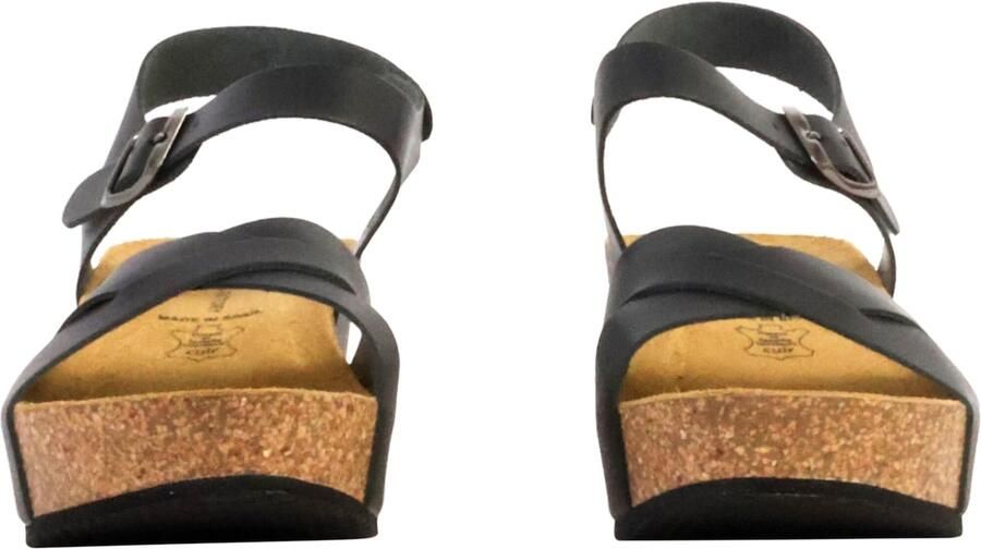 The Divine Factory Sandaal 'Noga Ety Edge Leder-Sandalen mit Keilabsatz' zwart - Foto 7