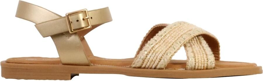 The Divine Factory Sandaal 'Sandalen mit Schnalle' goud - Foto 6