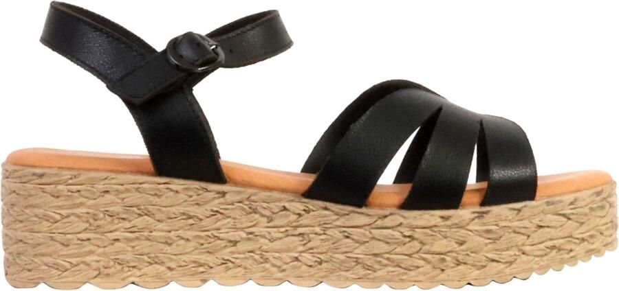 The Divine Factory Alénoa leren sandalen met sleehak - Foto 3