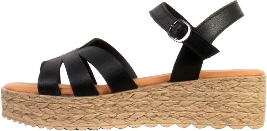 The Divine Factory Alénoa leren sandalen met sleehak - Foto 5