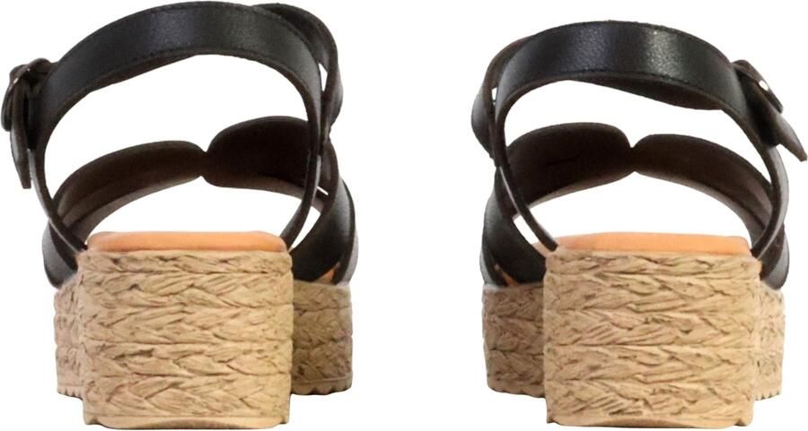 The Divine Factory Alénoa leren sandalen met sleehak - Foto 4