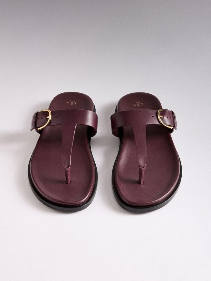 The Set Teenslipper bourgogne - Foto 3
