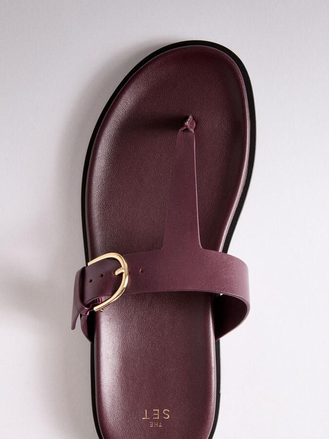 The Set Teenslipper bourgogne - Foto 4
