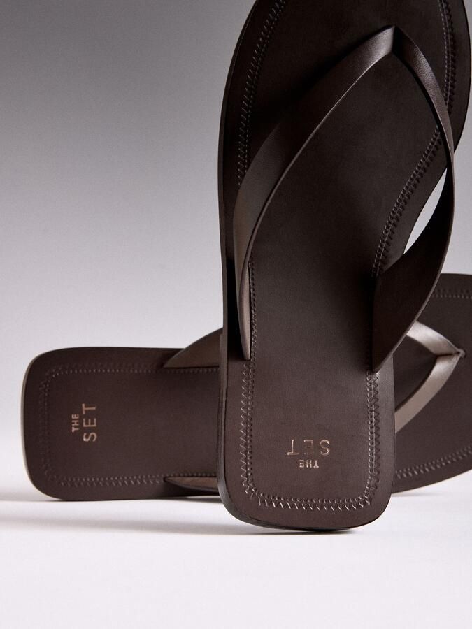 The Set Teenslipper bruin - Foto 2