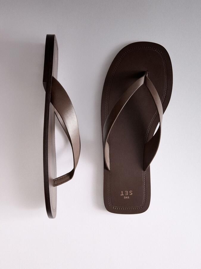 The Set Teenslipper bruin - Foto 6