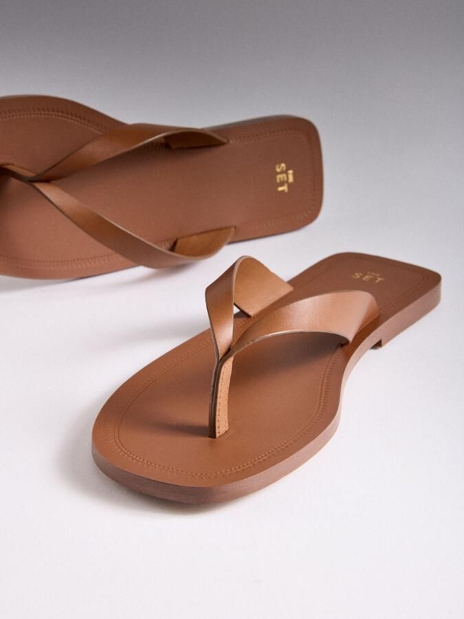 The Set Teenslipper bruin - Foto 2
