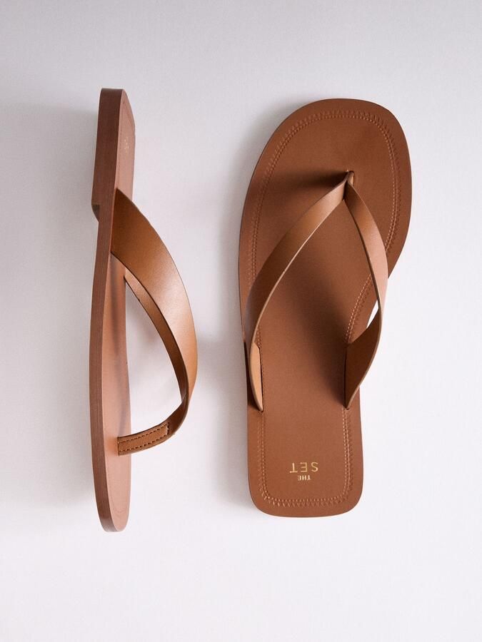 The Set Teenslipper bruin - Foto 6