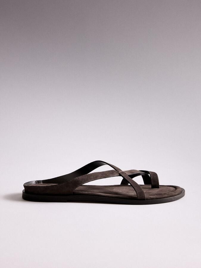 The Set Teenslipper donkerbruin - Foto 2