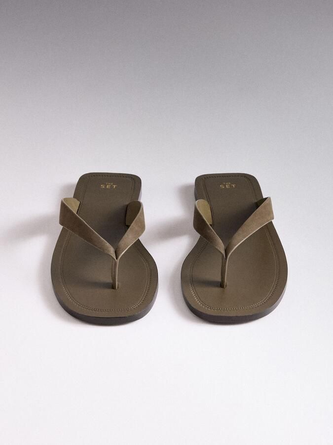 The Set Teenslipper kaki - Foto 3