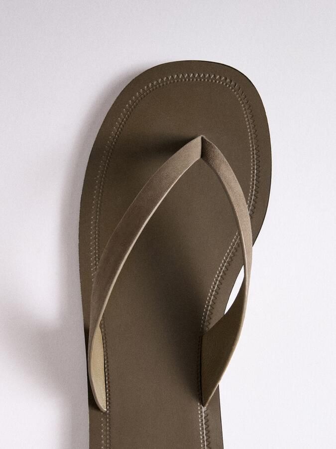 The Set Teenslipper kaki - Foto 4