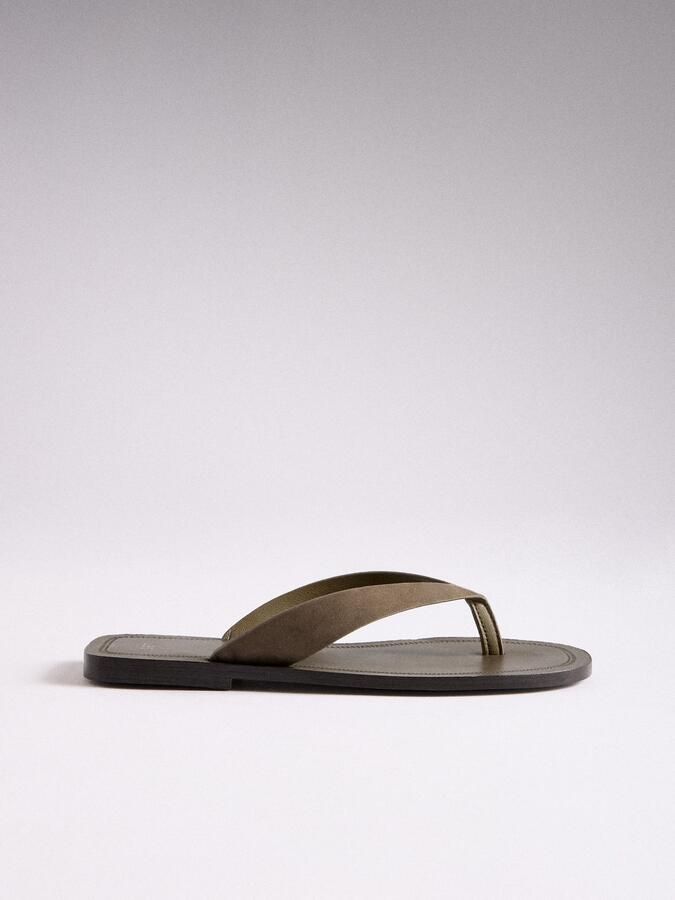The Set Teenslipper kaki - Foto 5