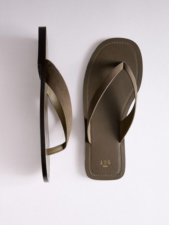 The Set Teenslipper kaki - Foto 6