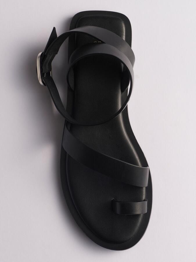 The Set Teenslipper zwart - Foto 2