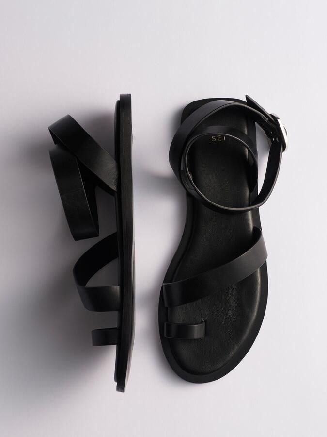 The Set Teenslipper zwart - Foto 6
