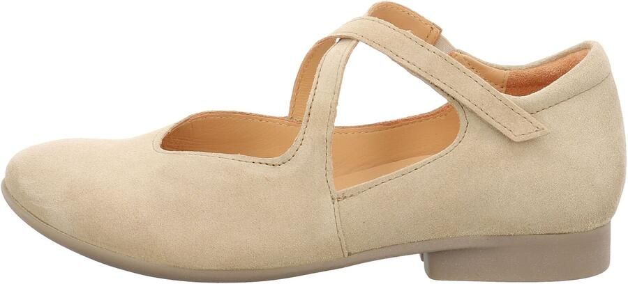 THINK! Ballerina met riempjes beige - Foto 6