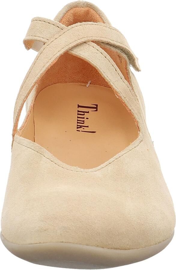 THINK! Ballerina met riempjes beige - Foto 4