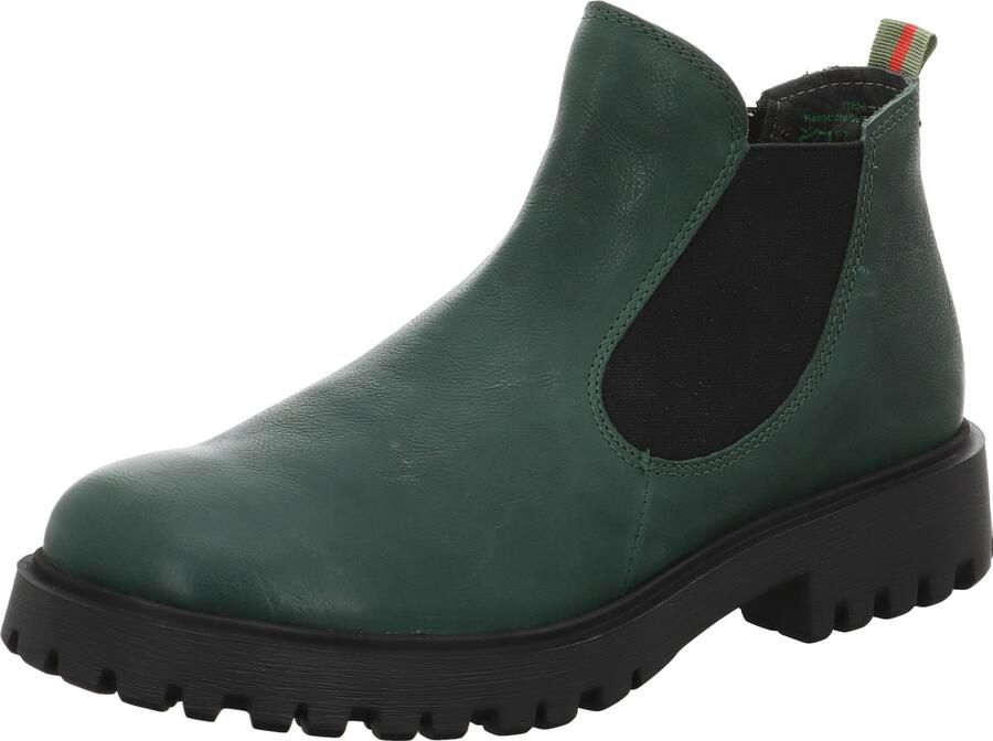 THINK! Chelsea boots 'Trento' donkergroen - Foto 2
