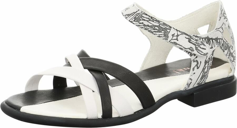 THINK! Sandalen met riem antraciet zwart wit