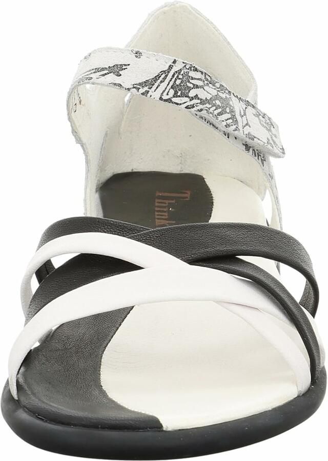 THINK! Sandalen met riem antraciet zwart wit - Foto 3